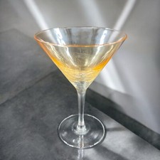 Pier 1 copo martini brilho amarelo taça craquelada copo copo copo único, usado comprar usado  Enviando para Brazil