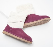 Botas curtas femininas Koolaburra by UGG tamanho 6 camurça pele sintética rosa A382478 comprar usado  Enviando para Brazil
