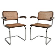 Set of 2 Vienna straw and metal chairs in “Cesca” style by M.Breuer for Gavina, usado comprar usado  Enviando para Brazil