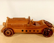 Vintage Retro Madeira Corrida Carro Esportivo Modelo Cabriolet 10" Decoração de Prateleira Feita à Mão comprar usado  Enviando para Brazil