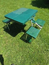 Mesa de piquenique verde dobrável compacta portátil acampamento ao ar livre 4 lugares  comprar usado  Enviando para Brazil
