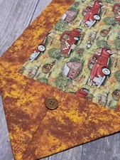 Corredor de mesa de algodão feito à mão decoração de fazenda caminhonete vermelha celeiro maçãs  comprar usado  Enviando para Brazil