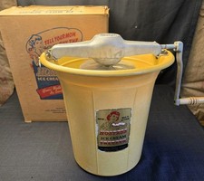 Usado, Freezer de sorvete vintage Hostess 4 quartos manivela máquina de sorvete inigualável  comprar usado  Enviando para Brazil