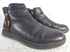 Botas femininas Kuru Tempo com zíper lateral no tornozelo EUA 7,5 M couro preto ouro rosa comprar usado  Enviando para Brazil