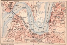 1907 antique map for sale  WISBECH