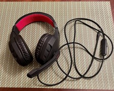 Fone de Ouvido para Jogos com Microfone 3,5mm Jack para PS4, PS5, Xbox, Tablet, Computador iPad, Vermelho comprar usado  Enviando para Brazil