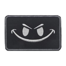 Evil Smiley Stoff Airsoft Patch Lachender Smiley Softair Klett Aufnäher Schwarz, usado comprar usado  Enviando para Brazil