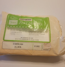 (9) Fraldas de pano plano de gaze de algodão pesado Sears venda imobiliária vintage 21 x 40 comprar usado  Enviando para Brazil