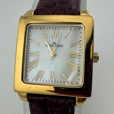 Usado, Relógio de quartzo masculino Anne Klein tom dourado quadrado esfregão couro Japão analógico nova bateria comprar usado Usado, Relógio de quartzo masculino Anne Klein tom dourado quadrado esfregão couro Japão analógico nova bateria comprar usado  Enviando para Brazil