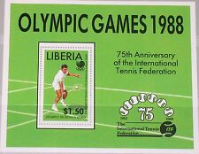 LIBERIA 1988 Block 119 S/S 1096 Summer Olympics Seoul 75th Ann Tennis Fed. MNH comprar usado  Enviando para Brazil