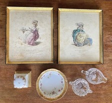 Usado, Pacote de decoração para casa Coquette decoração francesa vintage folha de ouro porcelana cristal real comprar usado  Enviando para Brazil