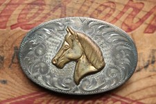 Fivela de cinto vintage Frontier prata esterlina cabeça de cavalo caubói ocidental comprar usado  Enviando para Brazil