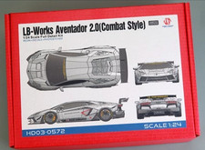 Resin Kit 1:24 LAMBORGHINI AVENTADOR LB-WORKS COMBAT STYLE COMPLETE W. DECALS.., usado comprar usado  Enviando para Brazil