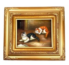 Cat painting playful for sale  Broken Arrow