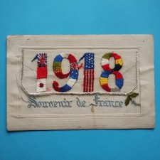 Ww1 silk embroidered for sale  TELFORD