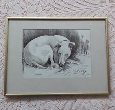 Framed glazed whippet for sale  LONDON