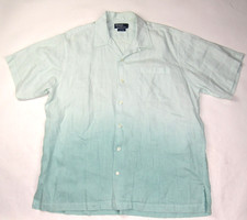 Usado, Camisa polo masculina de linho Ralph Lauren tamanho G aqua ombre Adams gradação gola laço comprar usado  Enviando para Brazil