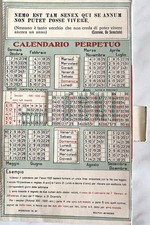 Calendario perpetuo 1931 usato  Piove di Sacco