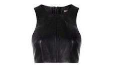 Lambskin leather cropped for sale  Brooklyn