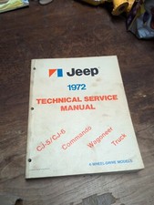 1972 Jeep ORIGINAL OEM Caminhão CJ5 CJ6 Commando Wagoneer Manual de Serviço de Livraria  comprar usado  Enviando para Brazil