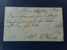 CARTÃO POSTAL RARO 1881 Y W REESE WAGON RODA PEÇAS REVENDEDOR PARIS ILLINOIS OAKLAND ILL comprar usado  Enviando para Brazil
