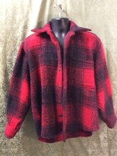 Jaqueta xadrez Buffalo Earth Rags M flanela pesada ao ar livre vermelha preta xadrez barraco comprar usado  Enviando para Brazil