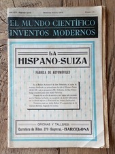 Antique 1912 El Mundo Cientifico Inventos Modernos La Hispano-Suiza magazine comprar usado  Enviando para Brazil