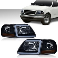 Faróis LED DRL âmbar fumaça + luzes de canto adequadas para 97-03 F150/99-02 Expedition comprar usado  Enviando para Brazil