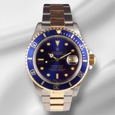 Usado, Rolex Submariner Date 40mm ouro 18k e aço mostrador azul relógio de ostra 16613 PAPÉIS comprar usado  Enviando para Brazil