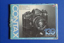 Contax 139 instructions for sale  BARNET