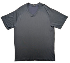 Camiseta Lululemon Masculina Grande Azul Mineral Solid Wicking Tech SS Logotipo Poli comprar usado  Enviando para Brazil