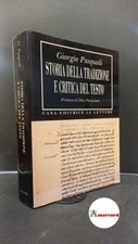 Pasquali giorgio. storia usato  Italia
