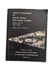 1969 DOT/NHTSA Traffic Safety Report  Motor Vehicle Rear Signal Systems Study segunda mano  Embacar hacia Mexico