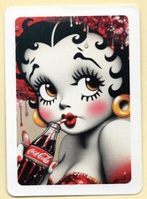Usado, coca cola girl Betty Boop cartão de troca larga / cartão de jogo comprar usado  Enviando para Brazil