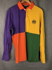 Camisa de rugby masculina vintage cores cruzadas manga longa colarinho anos 90 M comprar usado  Enviando para Brazil