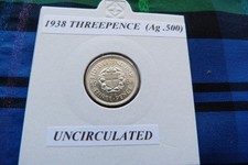 Uncirculated 1938 threepence for sale  WIMBORNE