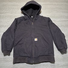 Jaqueta Carhartt Lona Pato Preto Juventude Grande (14-16) Zíper Completo Com Capuz Tarefa comprar usado  Enviando para Brazil