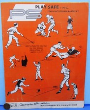 PLAY SAFE Equipamento Atlético CATÁLOGO '59 Antigo Artigos Esportivos Futebol Beisebol comprar usado  Enviando para Brazil