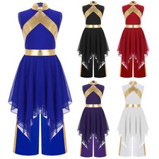 Vestido infantil feminino evento roupão e calça louvor roupa litúrgica igreja comprar usado  Enviando para Brazil