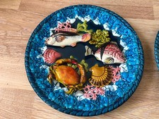 Assiette barbotine poisson d'occasion Assiette barbotine poisson d'occasion  France