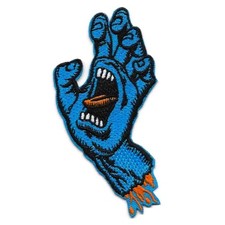 SCREAMING BLUE HAND IRON ON PATCH 3.5" Santa Cruz Skate Bordado Aplique, usado comprar usado  Enviando para Brazil