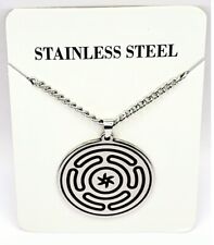 Colar Roda Hecate - Aço Inoxidável - Bruxa Tripla Lua Deusa Hekate , usado comprar usado  Enviando para Brazil