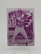 Placa de impressão magenta 2025 Bowman Asbel Gonzalez 1º Bowman 1/1 - Royals comprar usado  Enviando para Brazil
