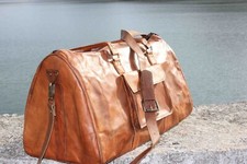 Leather overnight bag for sale  USA