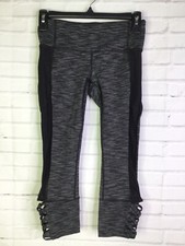 Leggings Athleta Feminina XXS Mind Over Mat Active Capri Malha Tiras Lados Cinza comprar usado  Enviando para Brazil