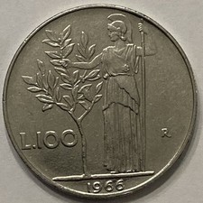 100 lire 1966 usato  Avezzano