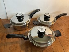 Tampas de frigideira Pro-Health Ultra 19-9-7P aço inoxidável 9” frigideira 1,5 quartos comprar usado  Enviando para Brazil