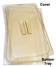 Carlisle 10400B13 tamanho completo 2,5" BPA profundo panela de alimentos de alto calor + tampa âmbar comprar usado  Enviando para Brazil