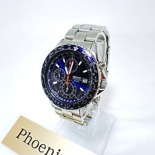 Reloj de cuarzo para hombre Seiko 7T92-0CF0 Flightmaster Pilot cronógrafo esfera azul segunda mano  Embacar hacia Argentina