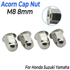 4 peças M8 8mm cabeça cúpula bolota tampa porcas hexagonais 1,25 polegadas 13mm para Honda Yamaha comprar usado  Enviando para Brazil